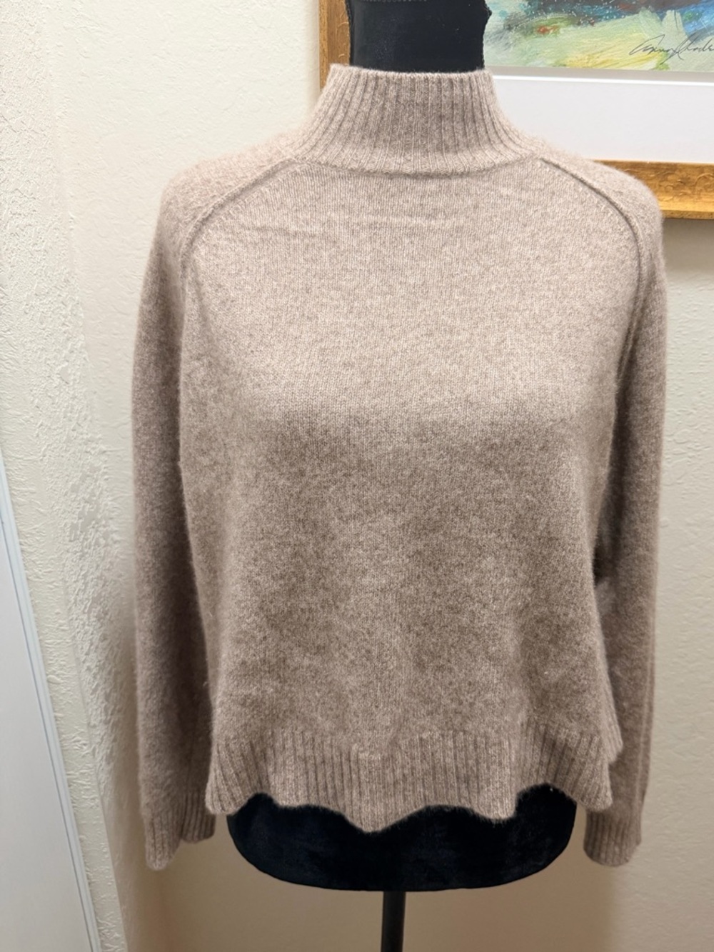 COLLABORATION JULES CASHMERE SWEATER - XS tan sweater - Picture 2 of 7